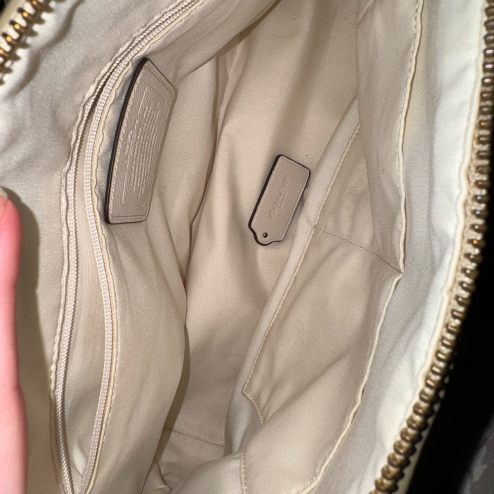 Coach Tan and Cream Sierra Satchel Bag - Picture 11 of 12